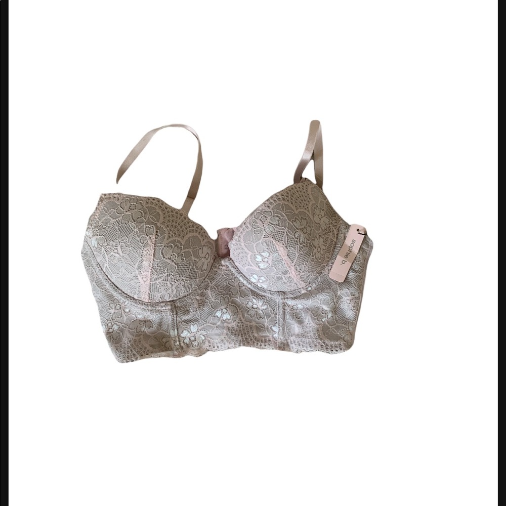 Pretty delicate lace bustier / corset bra! Perfect angel or fairy costume